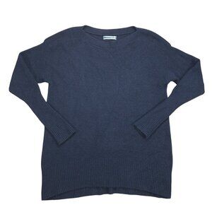 Anthropologie Merino Wool Blend Oversized Crewneck Sweater Women Size S Black.